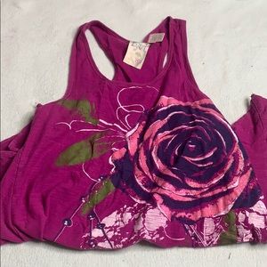 cute vintage y2k shirt with a beautiful rose